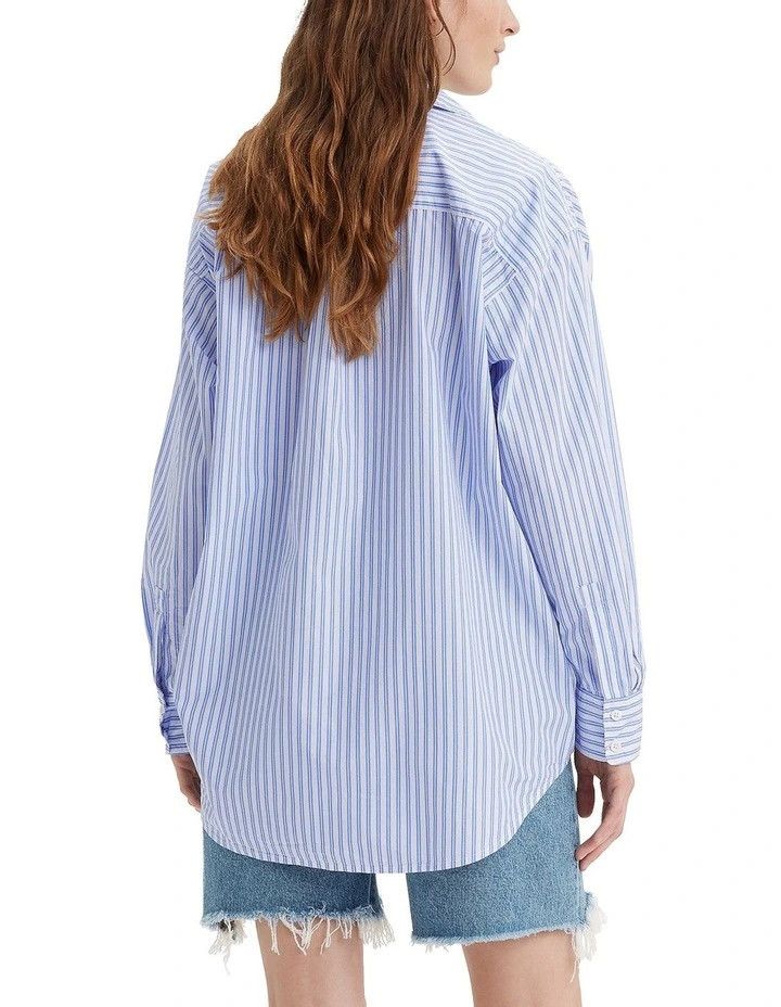 Nola Shirt in Bearbey Stripe Blue Yonder