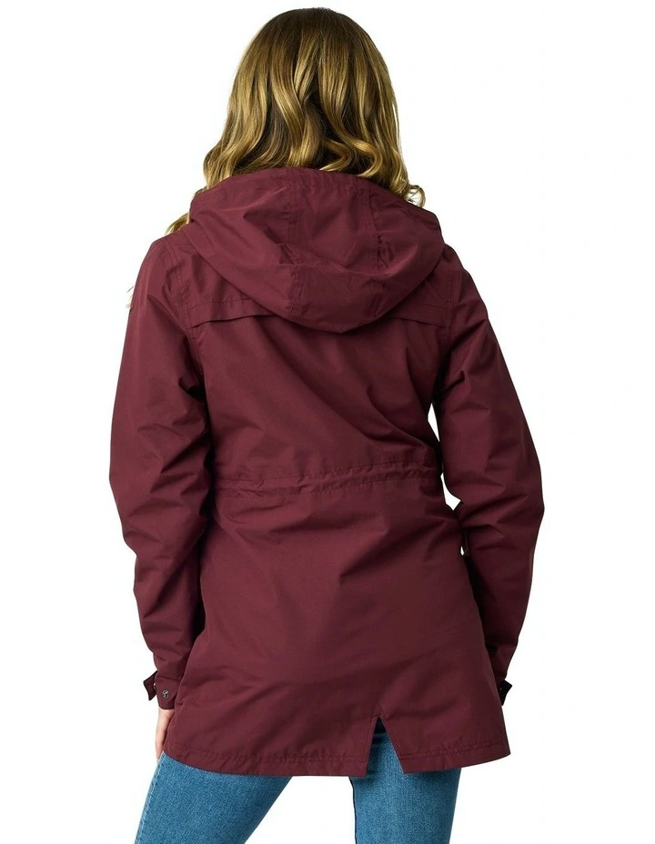 Zeta Kit Waterproof Jacket in Burgundy