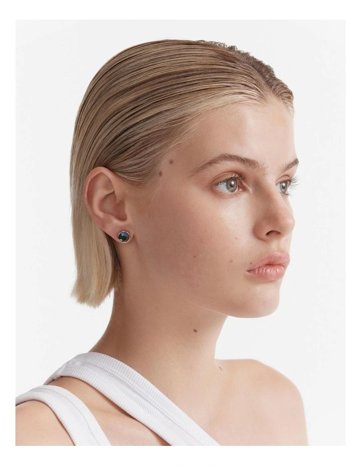 Orbit Stud Earrings in Green