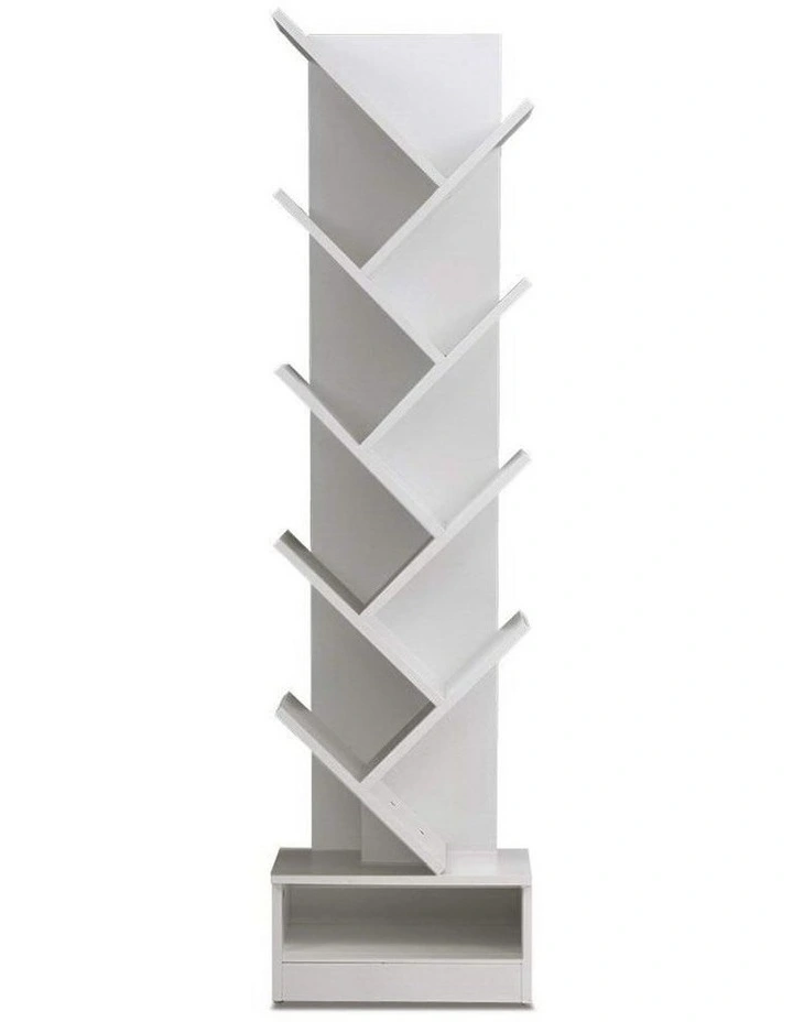 9 Tiers Tree Bookshelf in White