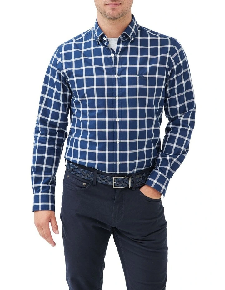 Gunn Check Oxford 4 Shirt in Navy