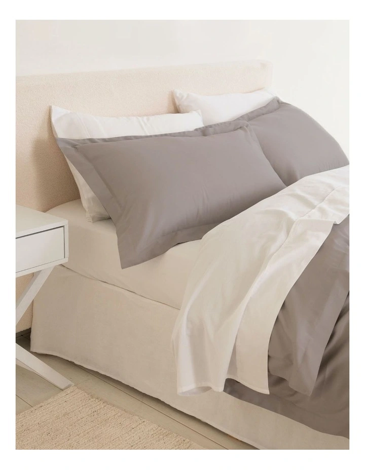 Balmain 1000TC Bamboo Cotton Quilt Cover Set in Light Brown