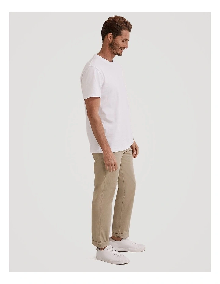 Verified Australian Cotton Standard Fit Stretch Chino in Birch