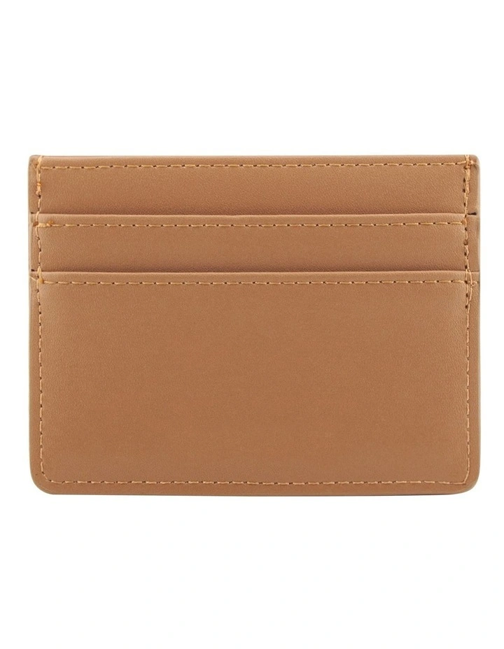 Avery Simple Card Holder in Tan