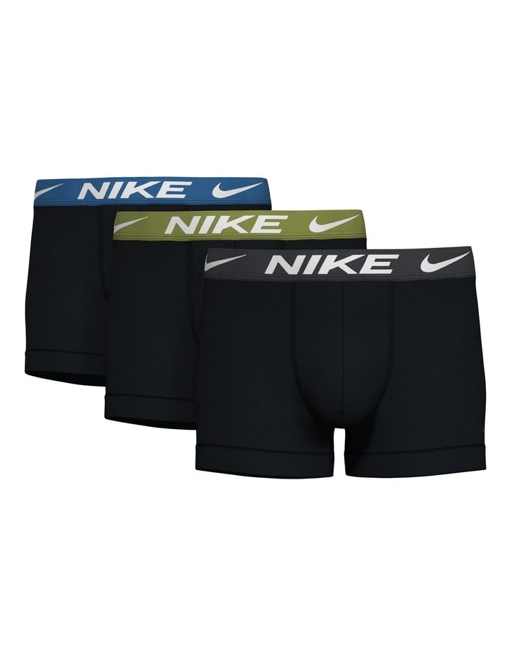 Dri Fit Essential Micro Trunks 3 Packs in Black
