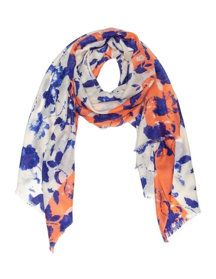 Australian Wool Print Scarf in Multi