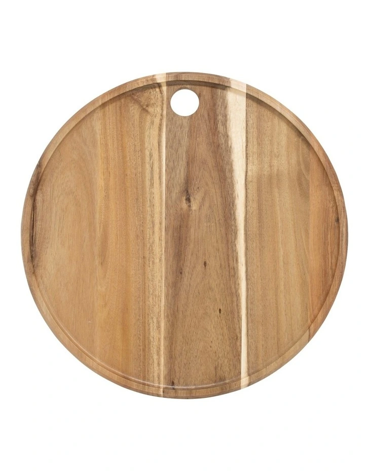 Industry Round Serving Board in Nude