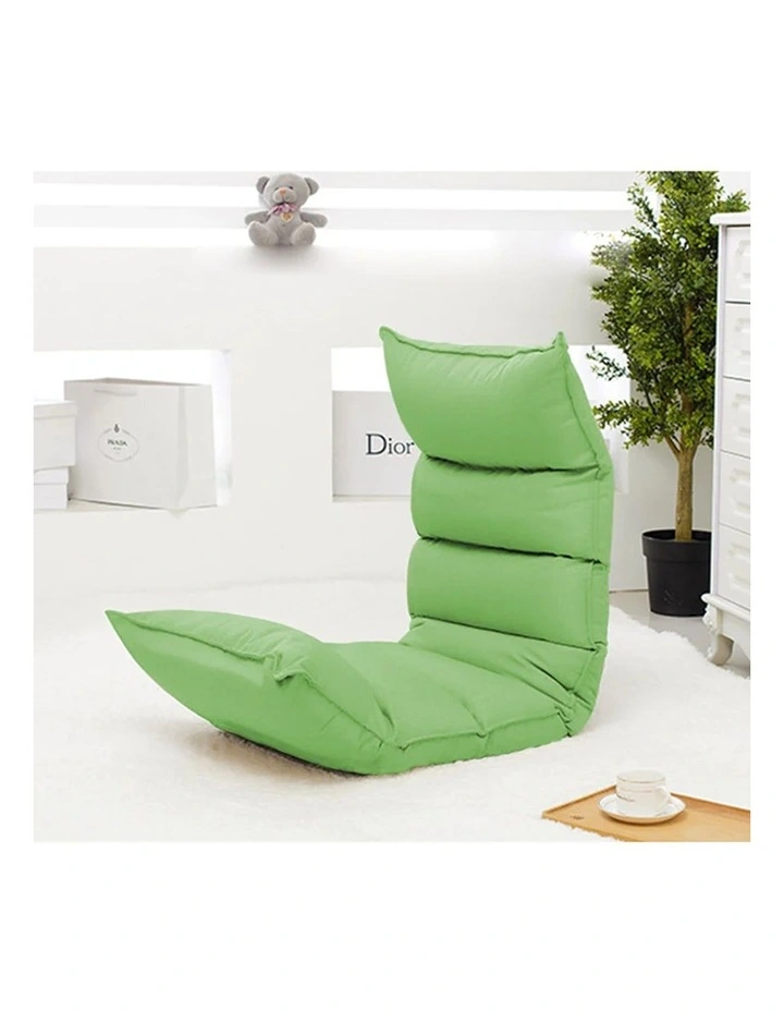 Foldable Floor Lounge Recliner Chair in Green