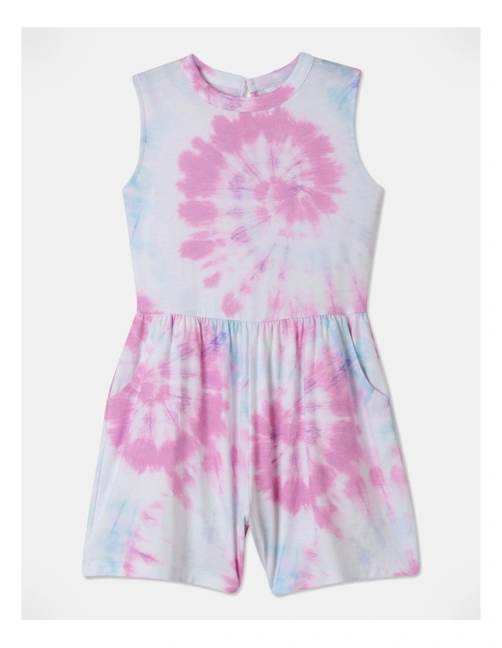 High Neck Knit Playsuit in Rainbow