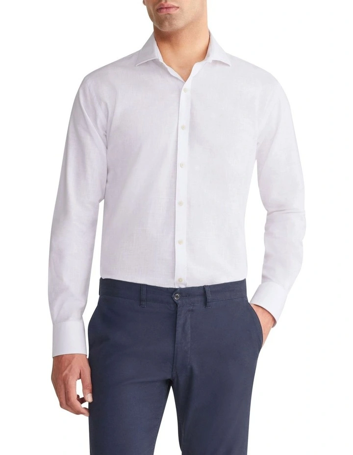 Tailored Long Sleeve Shirt in White