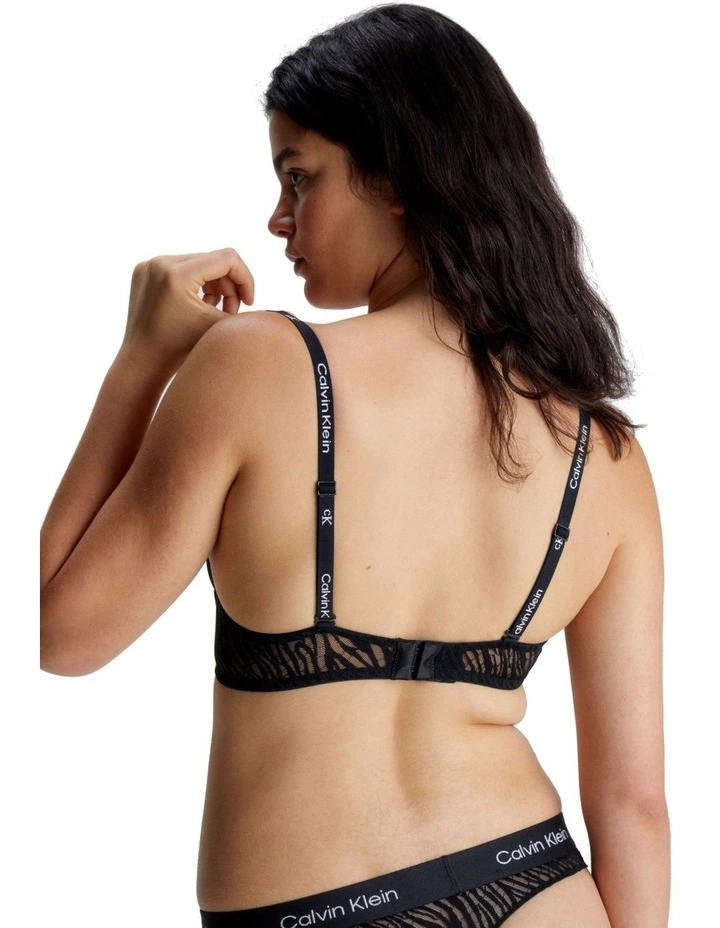 1996 Animal Lace Lightly Lined Balconette Bra in Black