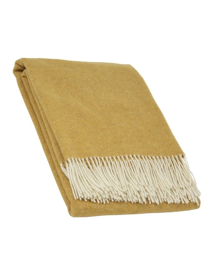 Hampton Throw Blanket in Ochre