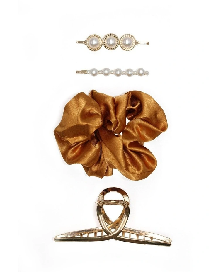 Elaine Hair Clip Set in Bronze