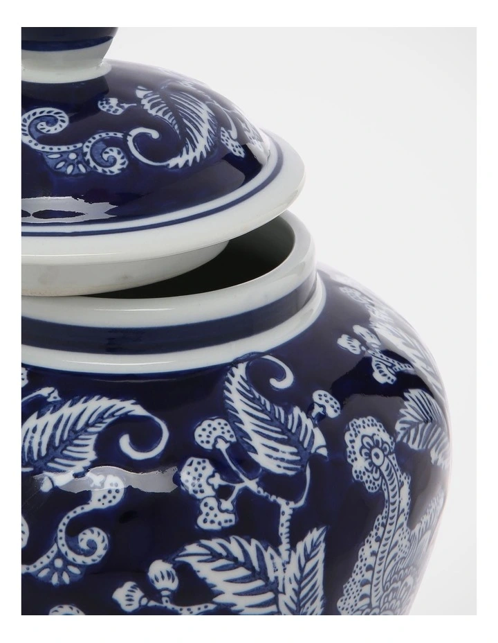 Hand-painted Round Ginger Jar