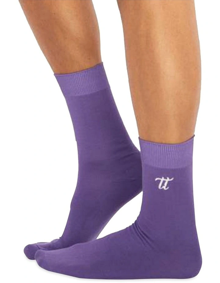 Men's Socks in Dark Violet 10 Pack