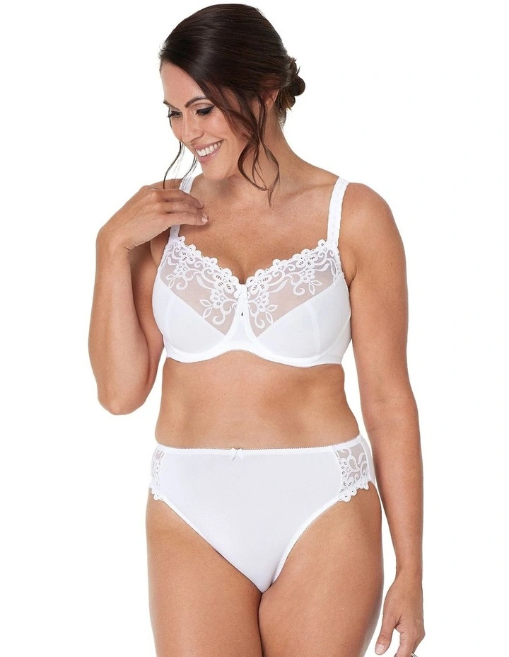Coral Underwire Bra in White