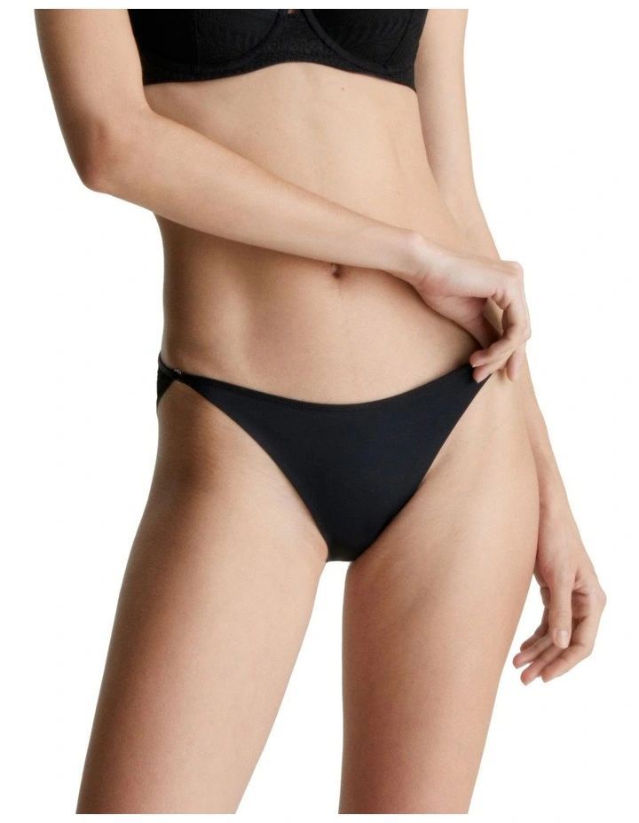 Minimalist Micro With Lace Bikini in Black