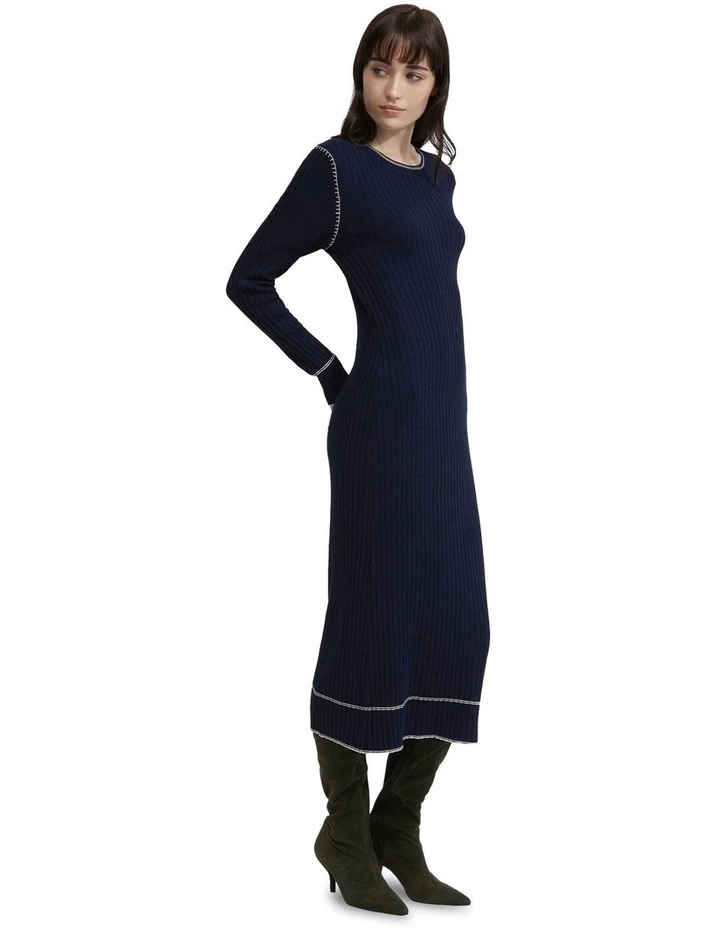 Michelle Knit Dress in Navy