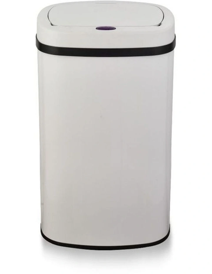 Motion Sensor Rubbish Bin Lid 60L Oval in White