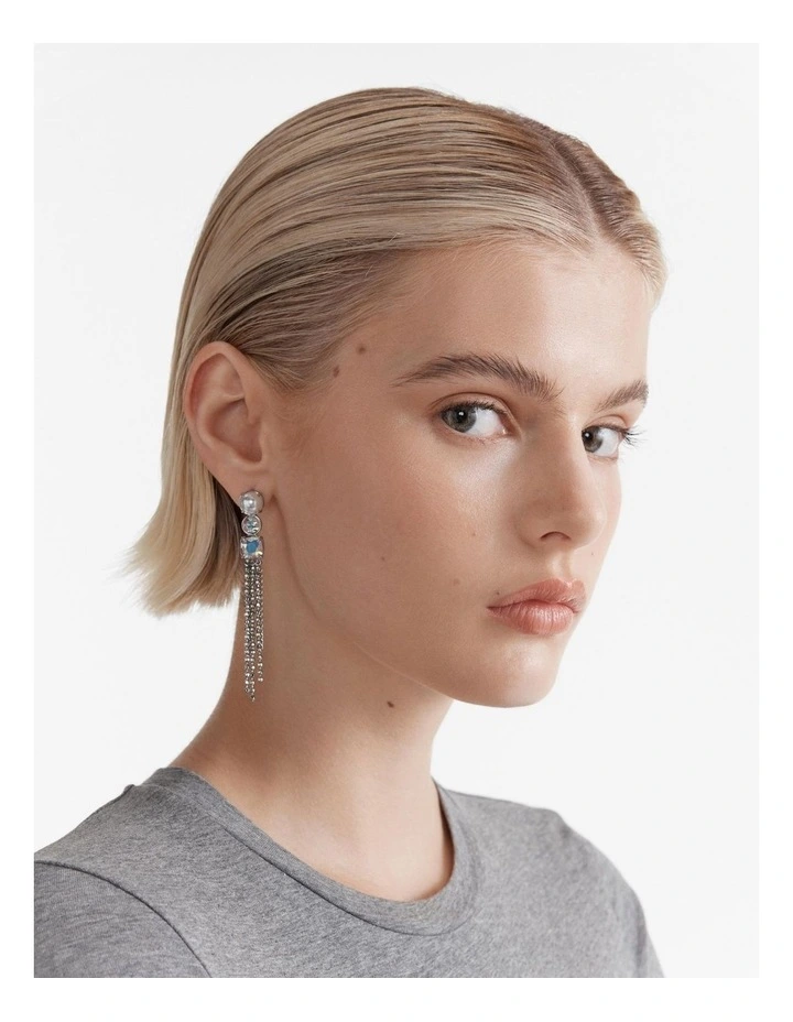 City Scape Drop Earrings in Silver