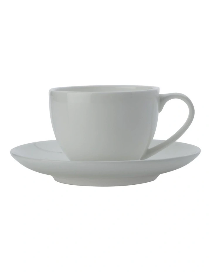 Cashmere Demi Cup & Saucer 100ml Round in White