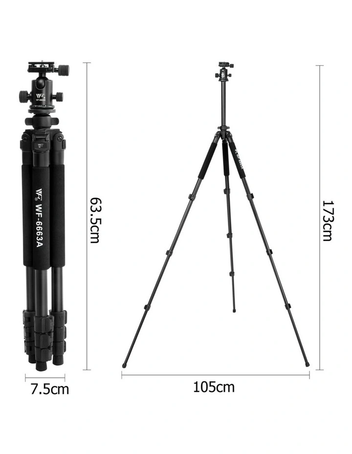 Weifeng 173cm Professional Ball Head Tripod