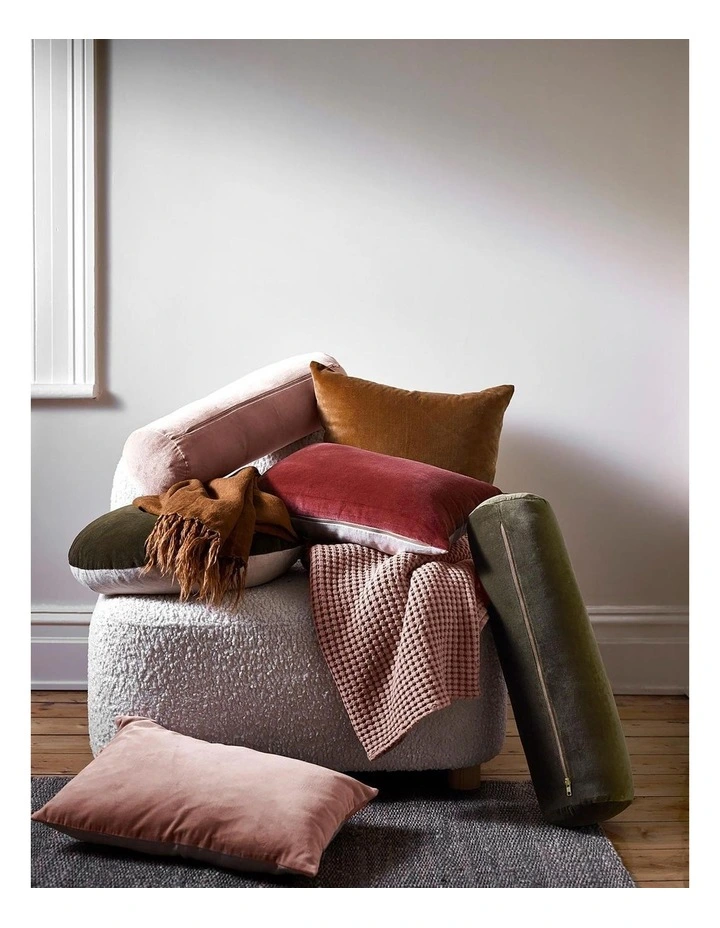 Luxury Velvet Cushion in Tobacco