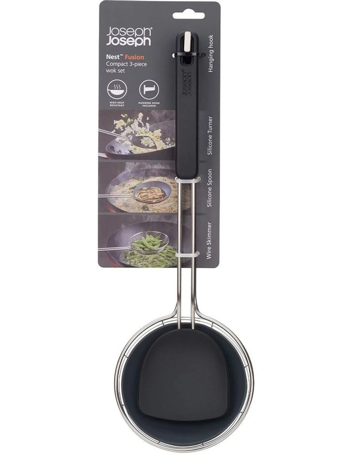 Nest Fusion 3 Piece Wok Set in Black