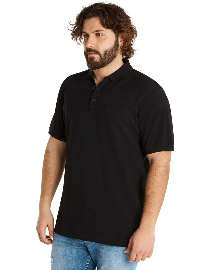 Plain Pique Polo Black