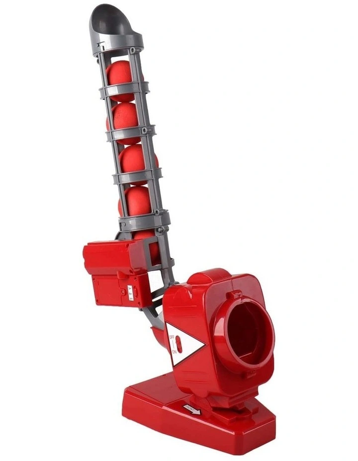 Cricket Ball Pitcher and 5 Ball Capacity in Red