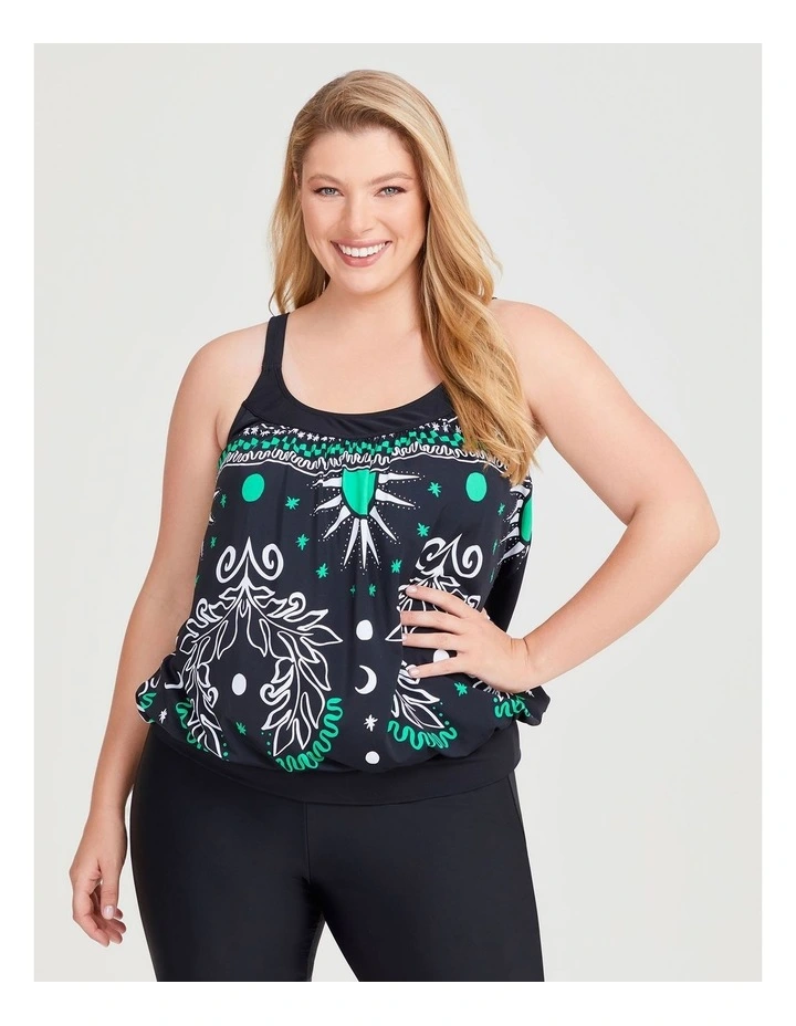 Sunrise Island Blouson Tankini in Print