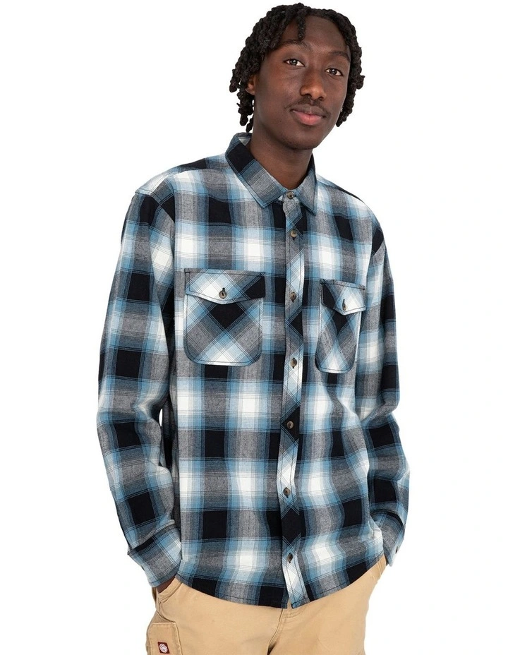 Tacoma Classic Long Sleeve Flannel Shirt in Black