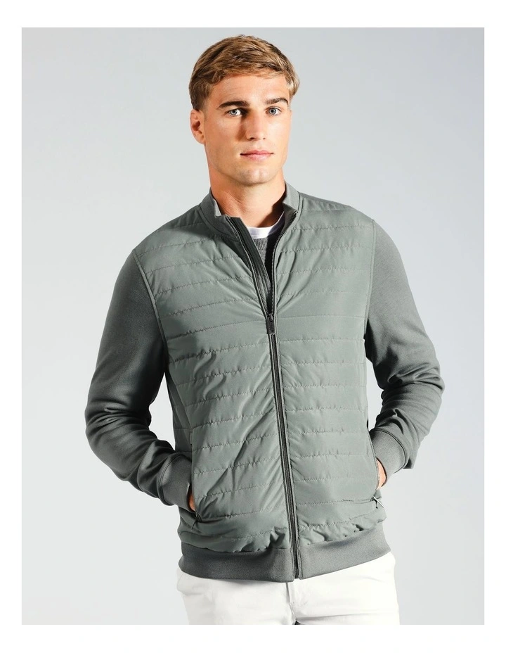 Brooklyn Knit Puffer Jacket in Sage