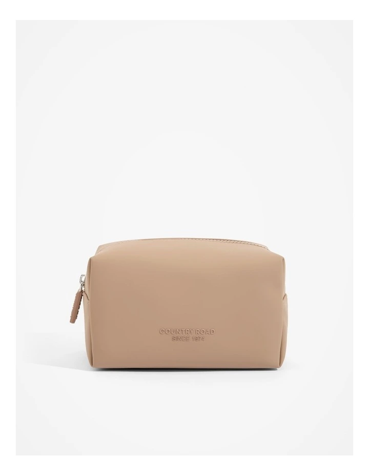 Coated Daily Cosmetic Bag in Nougat