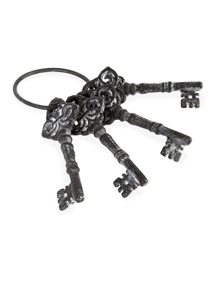 Antique Cast Iron Decorative Keys in Antique Black