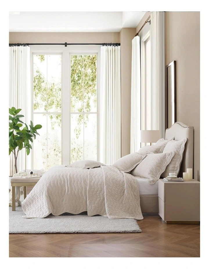 Indiana Coverlet in Stone