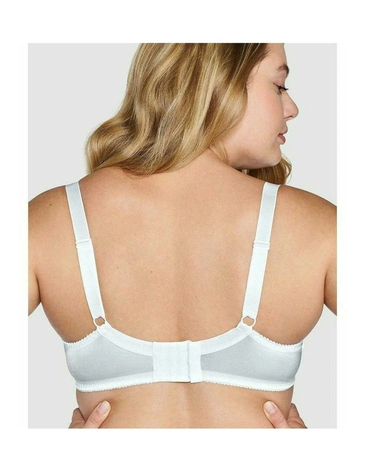 Embroidered Underwire Balconette Bra in White