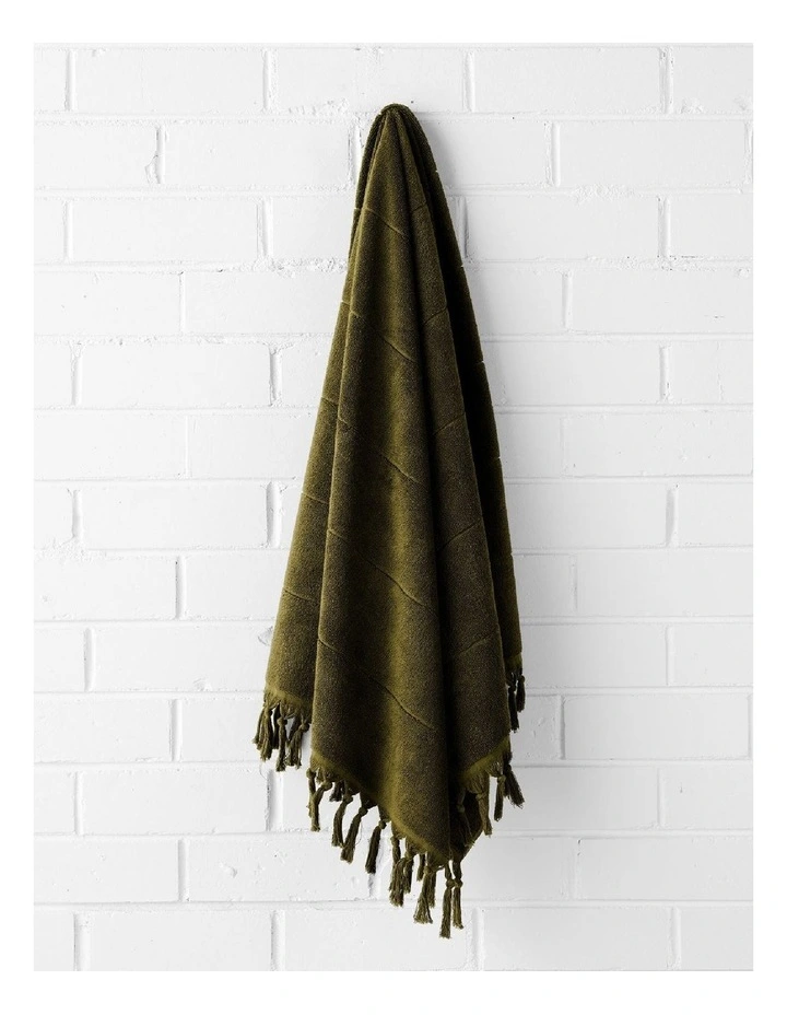Paros Bath Towel Range in Khaki