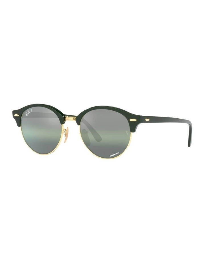 CLUBROUND Polarised Sunglasses In Green/Arista