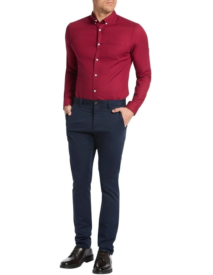Martin Long Sleeve Shirt in Merlot