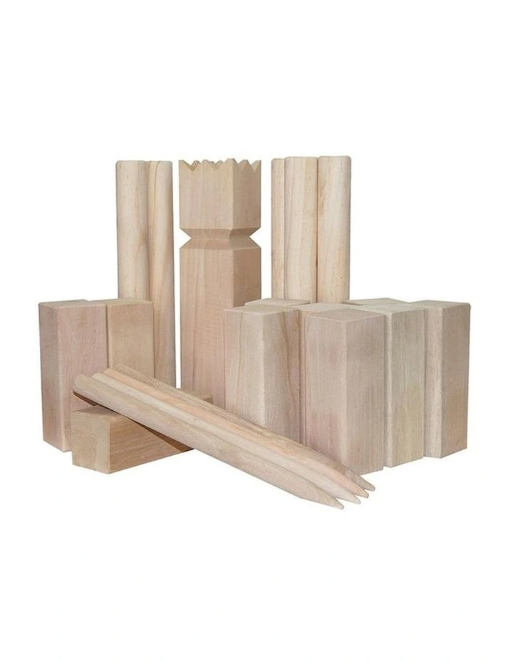 Kubb Throwing Baton Blocks Outdoor Fun Play Game Toy (5+ Years)