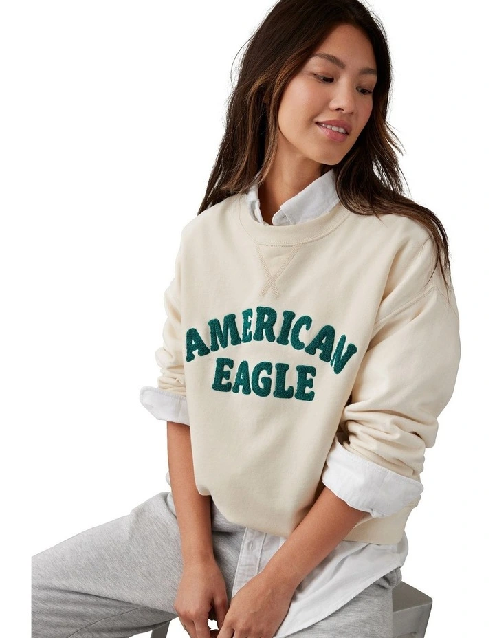 Funday Graphic Sweatshirt in Cappuccino