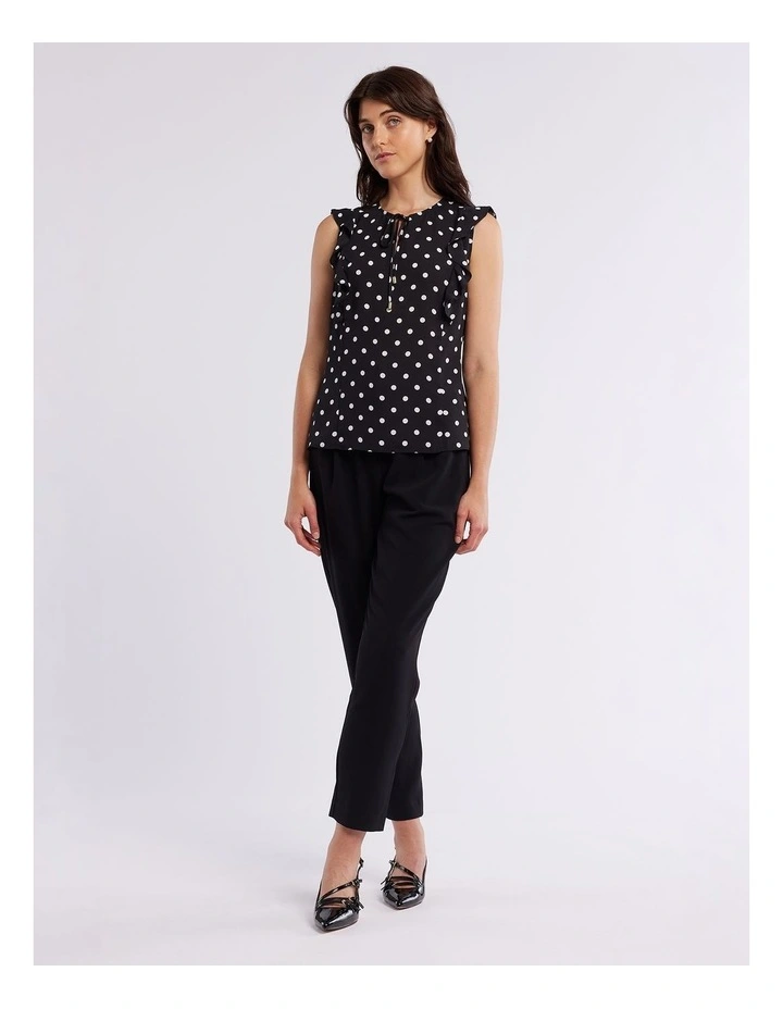 Dalmatian Spot Top in Black/Ivory