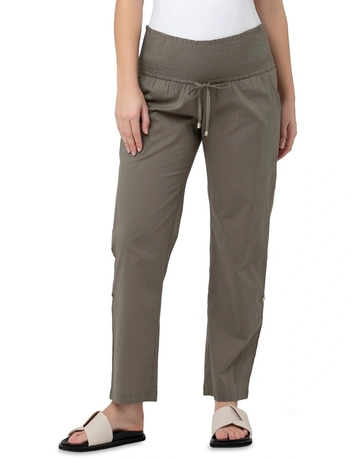 Philly Cotton Pant in Moss