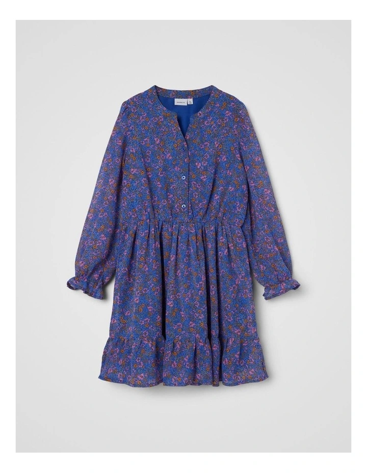 Lasigne Long Sleeve Dress in Dazzling Blue