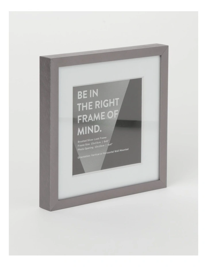 Platinum Metal Frame 15x15cm/10x10cm in Brushed Silver