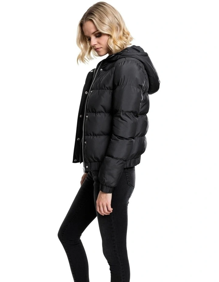 Hooded Puffer Active Jacket In Black