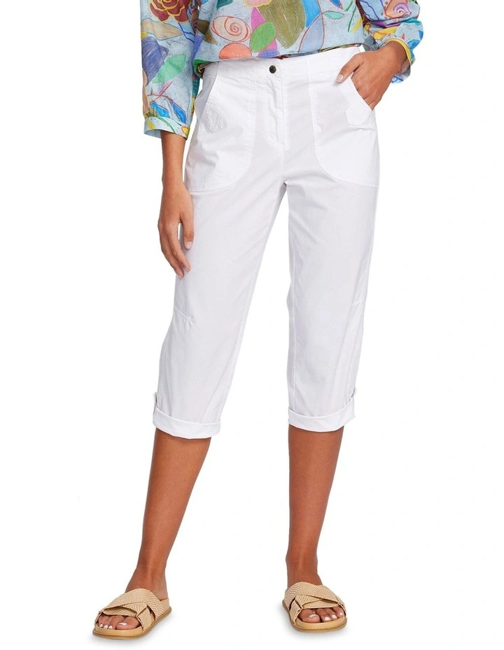 Washer Cotton Pant in White