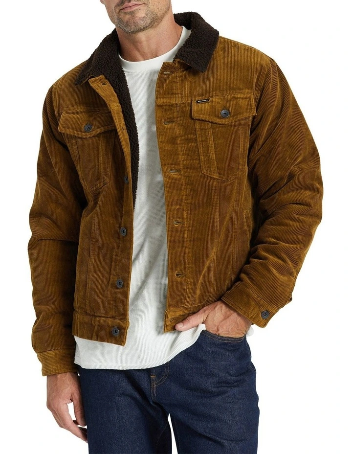 Cable Trucker Jacket in Brown