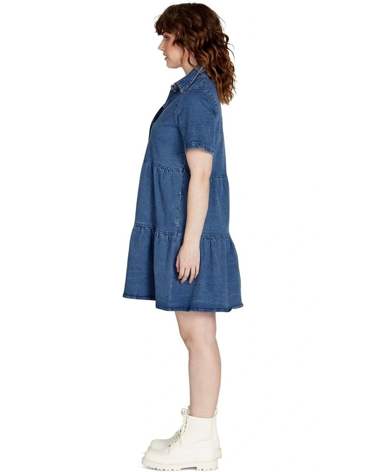 Kellie Denim Dress in Wash